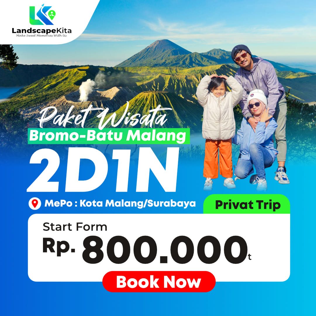 JASA TRAVEL DAN DOKUMENTASI, PAKET WISATA BROMO - BATU MALANG 2D1N
